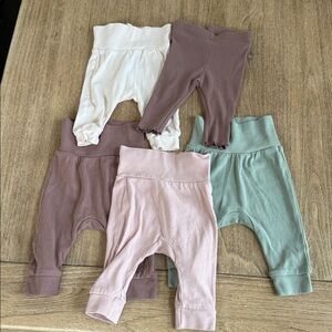 H&M Set of 5 Cotton Leggings Size 3 Months